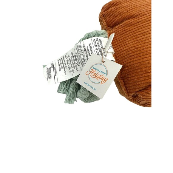 HEB Destination Holiday Corduroy Carrot Throw Pillow NEW - Picture 4 of 6